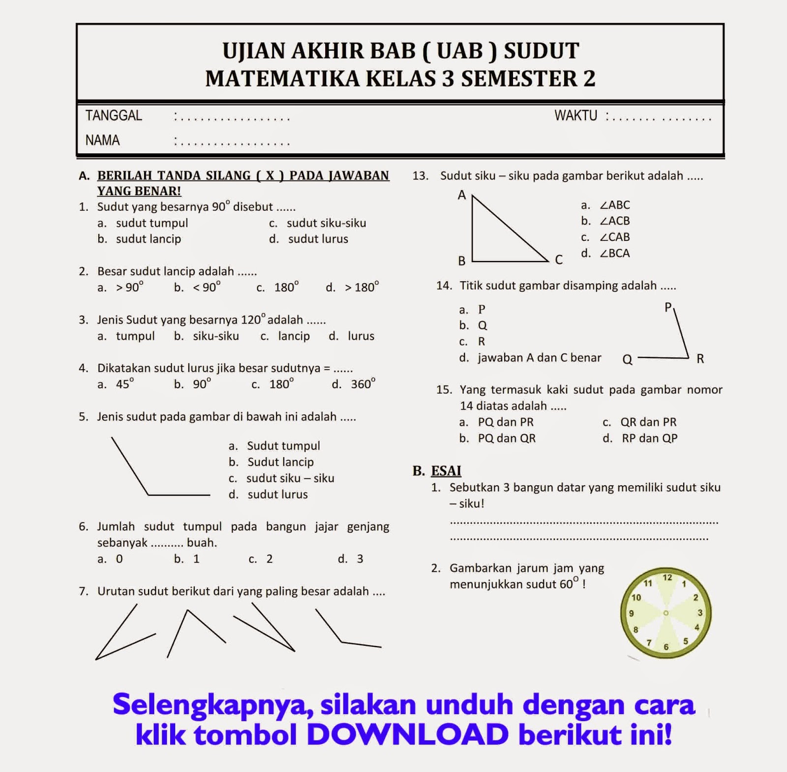 10 Rahasia Menguasai Contoh Soal Matematika Kelas 7 Semester 1 Agar Nilai Ujian Melesat