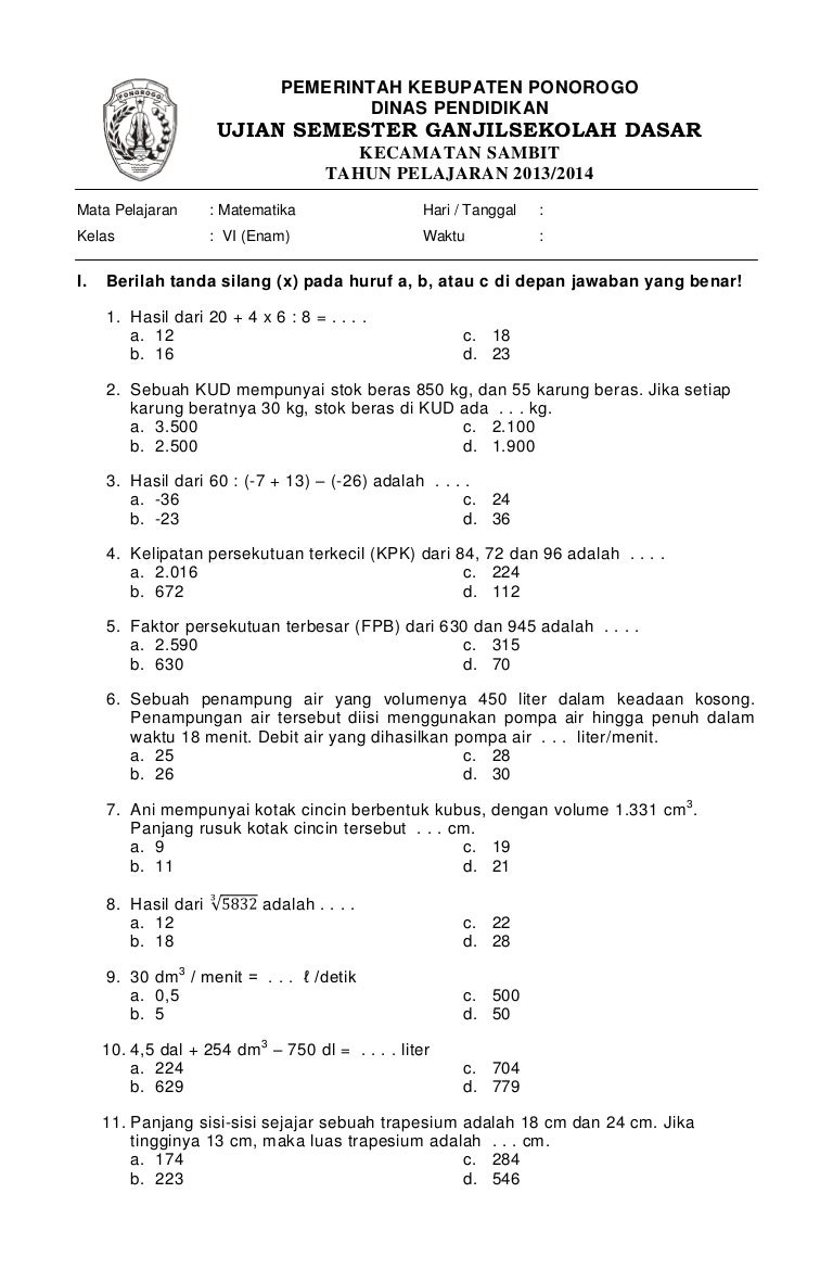5 Rahasia Latihan Soal UAS Kelas 4 Tema 2 Semester 1 Kurikulum 2013 Agar Nilai Maksimal